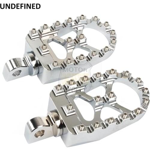 Wide Foot Pegs MX Roating 360 CNC Fat Footpeg Footrest Bobber For Harley Dyna Sportster Iron 883 Fatboy Wide Glide Chrome