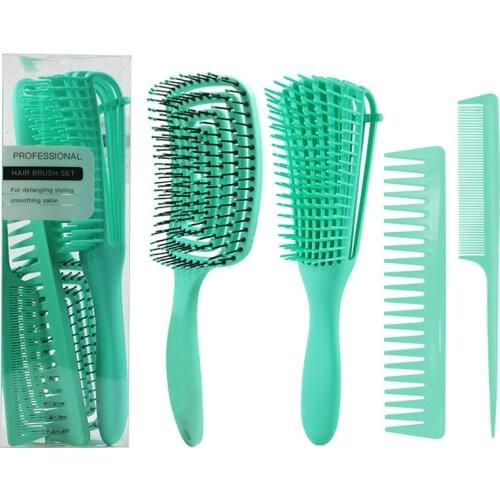 Detangling Hair Hrush Hair Comb Set Detangler Hairbrush for Curly Hair Barber Accessories Hair Care Styling Tools