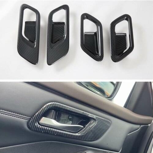 New ABS Car Trim For Nissan X-TRAIL 2021 Door Inner Handle Bowl Cover Styling Stickers Auto Moldings 4pcs