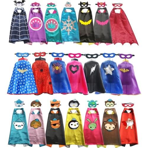 Featured Boys and Girls Superhero Cloak Birthday Party Dress Up Halloween Costume Anime Cosplay