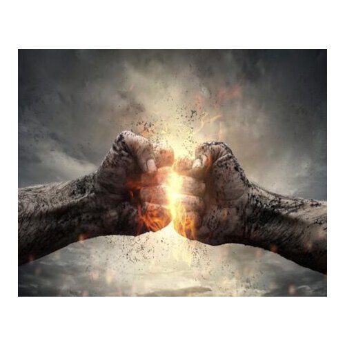 2style Choose Nordic Frost Fire Fist Art Print Silk Poster Wall Decor 24x36inch
