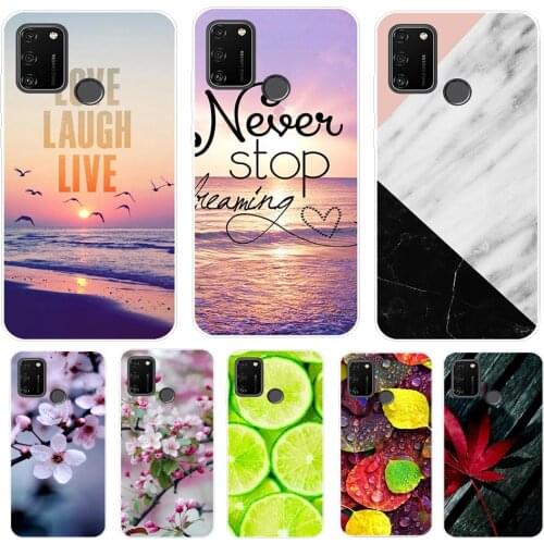 Silicon Case For HONOR 9A Case 6.3" Soft Tpu Phone Cover On Huawei Honor 9A 9 A MOA-LX9N Back Bag Funda Shell Cat Tiger Fower