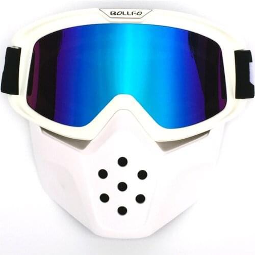 Retro Windproof Open Face Helmets Goggles Mask Vintage Motorcycle Helmet Goggles Motocross Helmet Glasses for Shark Helmets