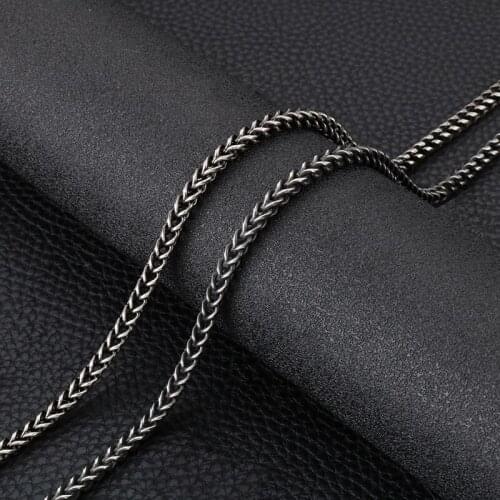 Simple Fashion Buckle Chains Necklace Stainless Steel Temperament Titanium l Chain For Men Jewelry Gift