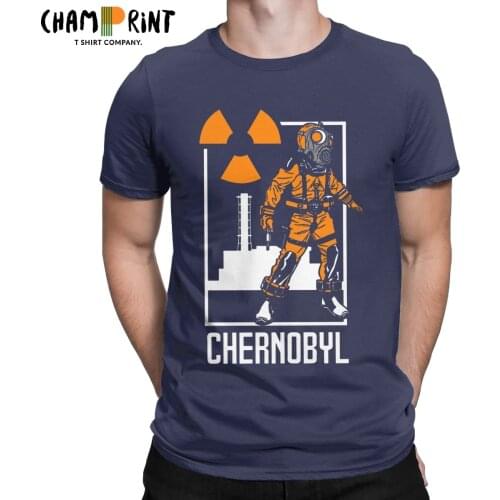 Vintage Chernobyl 1986 T-Shirt Men Nuclear Fashion 100% Cotton Tee Shirt O Neck Short Sleeve T Shirt 6XL Clothes