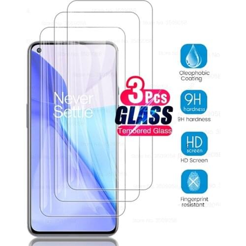 3PCS HD protective glass for oneplus 9 oneplus9 glasses one plus9 1+9 le2113 6.55'' explosion-proof screen protectors cover film