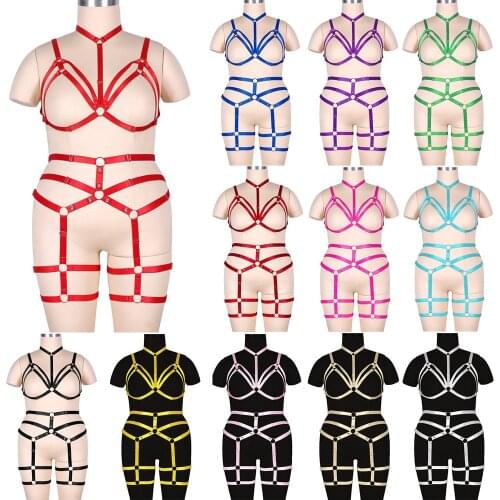 Punk Harness Underwear Bondage Set Harajuku Wedding Garter Belt Festival Rave Suspender Belt Fetish Plus Size Sexy Lingerie