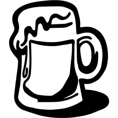 13.9X16.4CM Beer Mug Whole Body Decoraiton Scratch Occlusion Car Stickers