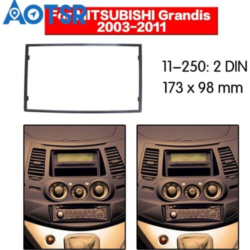 2 Din Car Radio Fascia for MITSUBISHI Grandis 2003-2011 Stereo Panel Dash Mount Fitting Kit Installation Frame Adapter