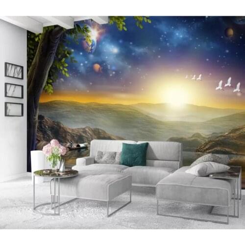 3D Wallpaper Custom Photo Wallpaper 3D Stereo Starry Wonderland Living Room TV Background Wall Home Decor Wall Covering