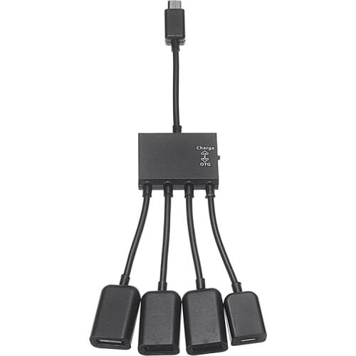 4 Port Micro USB Host OTG Hub Power Adapter Cable For Android Phone & Tablet PC Electronic Accessories