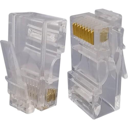 50Pcs RJ45 Crystal Head RJ45 Net Network Modular Plug Cat5 CAT5e Connector 8P8C utp Unshielded Modular