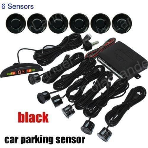 Car LED 9 colors for option Parking Sensor Assistance Reverse Backup Radar Monitor System LED Display with 6 Parking Sensors