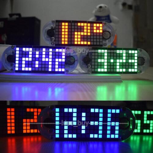DIY Digital Clock LED display Square Watch Production Suite Voice Timekeeping