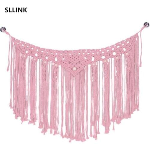 Boho decor tapestry bohemian curtains New Creative Hand Weaving Tapestry Bohemian Style Rose Red Home Tapestry