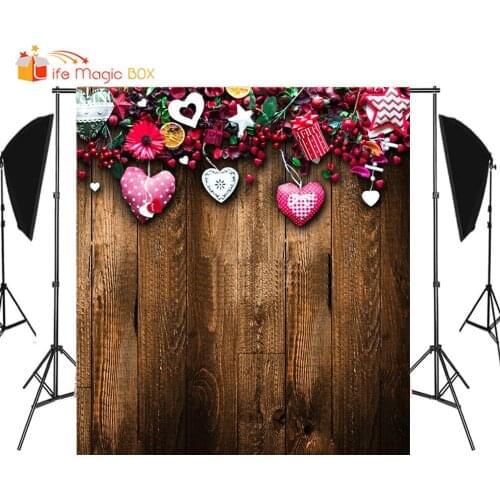 Wood Valentines Day Vinyl Back Drops for Photography Background Photo Studio Baby Shower Backdrop Boy Girl Newborn Wedding Prop