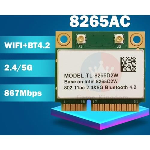 FOR INTEL Dual Band Wireless TL-8265D2W 8265AC half Mini PCI-e BT4.2 802.11AC 2.4G&5G Wireless card