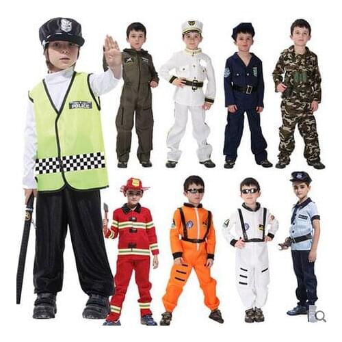 2016 Hot Cosplay Halloween party game costume for children fireman doctor police costumes Adult Pilot garment Sailor uniform
