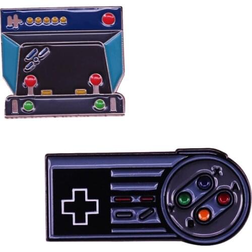 Game controller enamel pin retro video game brooch gift for kids friends