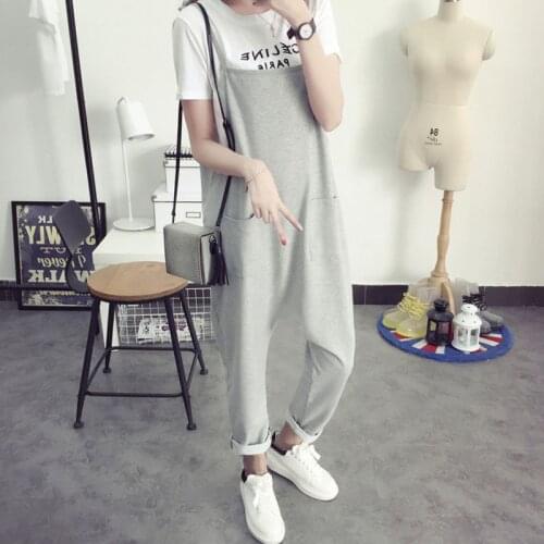 Maternity Bib Pants For Pregnant Women Clothes Pregnancy Trousers Belt Overalls Maternity Jumpsuit Haren Pants Mother Clothing