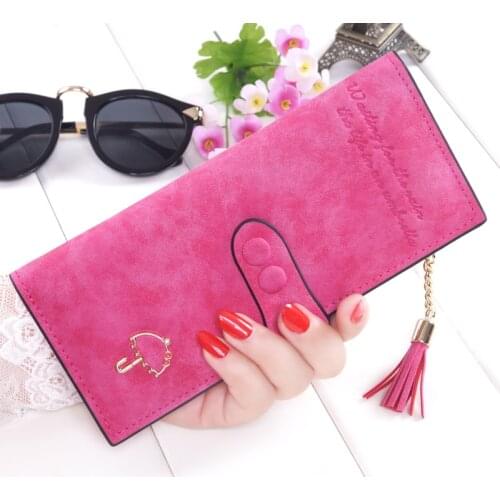 Fashion Lady Purses Money Bags Women Clutch Wallet Hasp Zipper Coin Purse Brand Chain Tassels Wallets Cards Holder Leather Bag