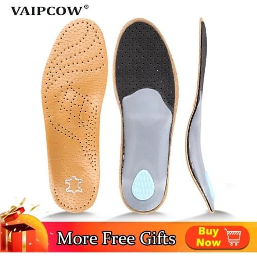 Leather Orthotic insole for Flat Feet Arch Support Orthopedic shoes sole for feet suitable men women O/X Leg corrigibil Insoles