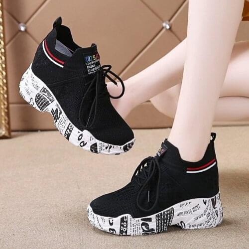 Women Chunky Sneakers Platform Fashion Tennis Female New Designers Sports Casual Shoes Slip On Mesh Vulcanized Shoes Woman 2020