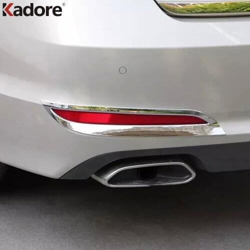Rear Fog Light Lamp Cover Trim For Hyundai Sonata 2015 2016 2017 2018 Chrome Tail Foglight Frame Trims Car Styling Accessories