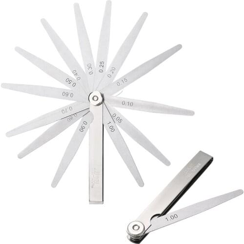Metric 13 Blades Feeler Gauge 0.05mm-1mm Thickness Guage Measurement Gap Filler for Measure Tools
