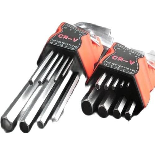 Allen key set 9 units, hex Allen key set, short metrics with long sleeves and long metrics with sleeves