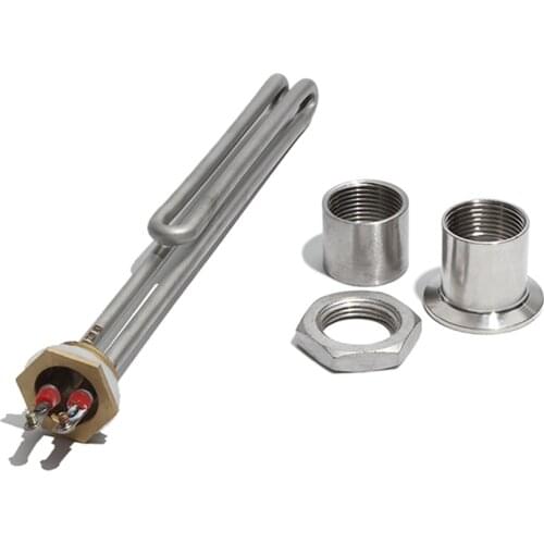 1 Inch/DN25/32mm Heating Tube for Water Boiler 110V/220V/380V Electrical Heater Element with Accessories SUS 1KW/2KW/3KW/4KW/6KW