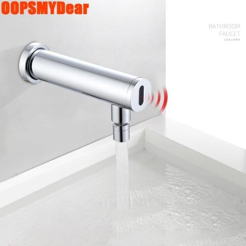 Infrared Motion Sensor Faucet Bathroom Wall Mount Touchless Tap Wash Basin Smart Intelligent Kraan Washbasin Copper Torneira Tap