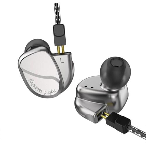 New Fashion In-ear Metal Sports Earplugs 0.78 Replaceable Wired Earphone 3D Stereo Sound Professional Hybrid Technology Earbuds