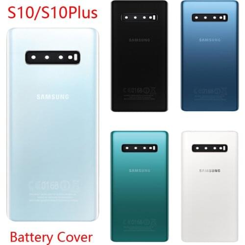 ORIGINAL Back Glass for SAMSUNG Galaxy S10e S10 Back cover SM-G973 S10Plus G975 SM-G975F Battery Cover Housing with Camera Lens