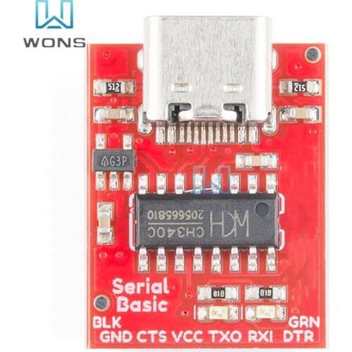 CH340C TYPE C USB 3.3V 5V to TTL Serial Adapter Module Bus Conversion Chip ISP Communicate Connector for STM32 Arduino