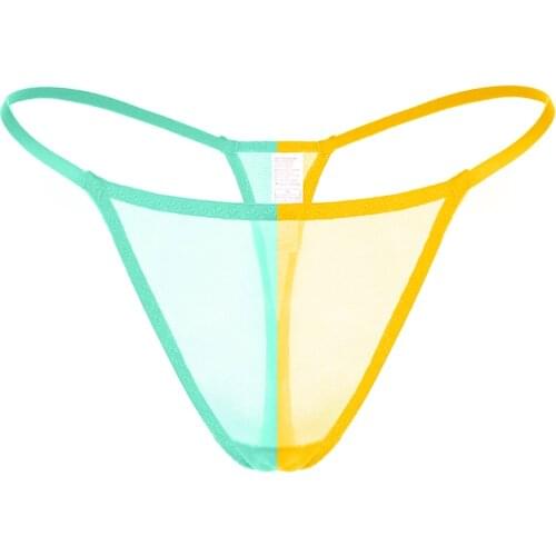 Sexy Beach Thong Ladies Bikini V-string Strap Mesh Lace Women Panties CYHWR