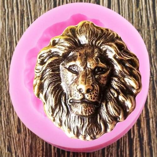 3D Lion Head Silicone Molds Animals Candy Chocolate Fondant Mold DIY Party Cake Decorating Tools Polymer Clay Soap Moulds