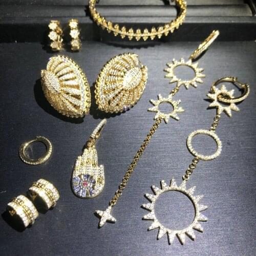 Special Offer S925 18K pure silver sun palm for womens temperament simple shell niche design craft diamond earrings jewelry