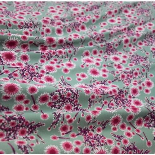 Fresh Sunflower Floral Korean Silk Chiffon Fabric Dress Shirt Womens Clothing Childrens Clothing Handmade DIY Fabric