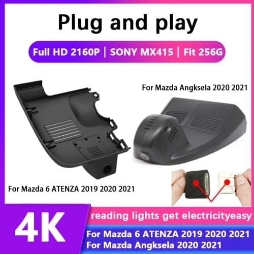 4K Car DVR Wifi Video Recorder Dash Cam Camera Easy Installation For Mazda 6 ATENZA 2019 2020 2021 For Mazda Angksela 2020 2021