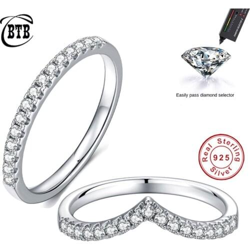 925 Sterling Silver Cut Moissanite Womens Ring Luxury Jewelry Engagement Proposal Couple Wedding Rings Wholesale