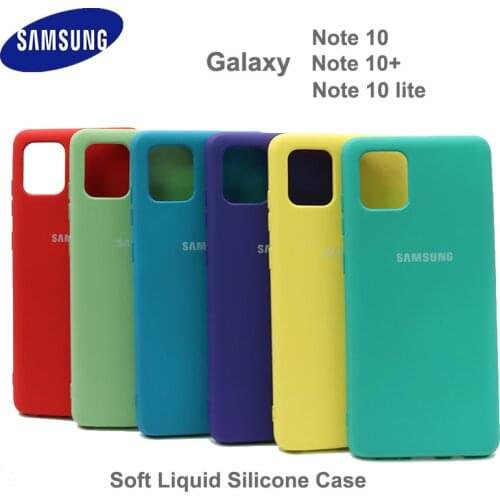 For Note 10 Lite Samsung Galaxy Note 10 Plus Liquid Silicone Case Silky Soft-Touch Shell Cover Note10 Note10+ Full Protection
