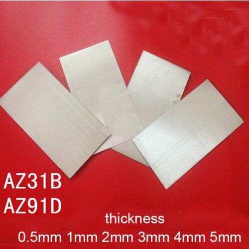 0.5mm 1mm 2mm 3mm 4mm 5mm thick 99.99% AZ31B AZ91D magnesium ribbon plate ZK61M Mg foil Magnesium strip magnesium alloy sheet