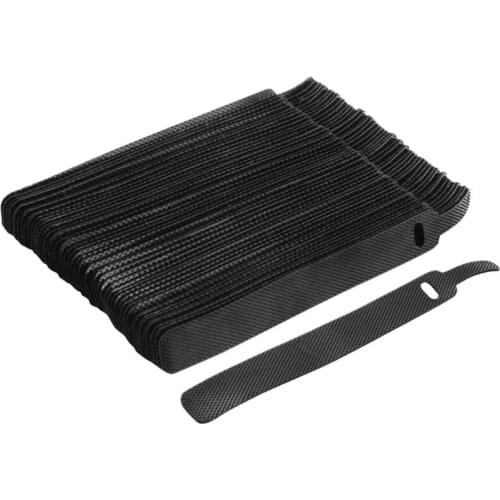 100pcs magic self-adhesive bundling belt tape hook and loop fastener sheet holder DIY for arrangeme the power line and the wire