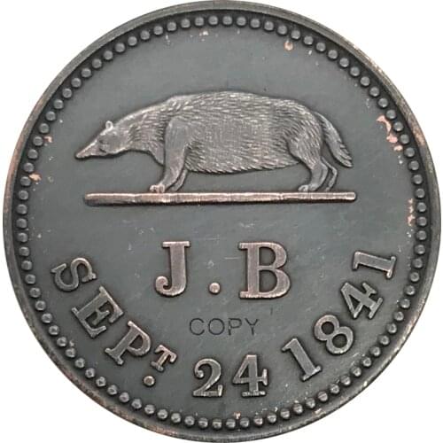 1841 Malaysia Sarawak 1 Keping Red Copper collectibles Copy Coin