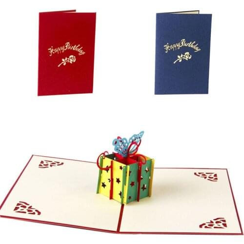 3D Pop Up Greeting Cards Handmade Happy Birthday Gift Best Wish Christmas -Y102