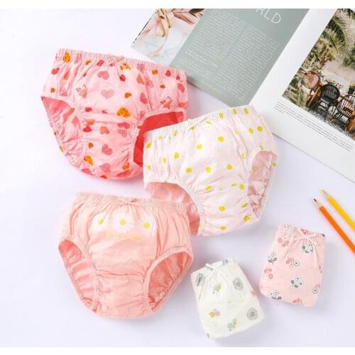 5 Pcs/lot Children Girls Briefs Printed Flower Cute Kids Underwear Soft Panties Comfortable Sweet Girls Underpants
