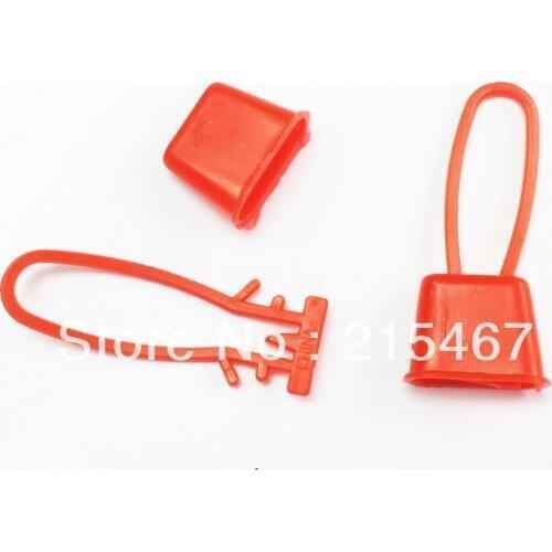 50 pcs Plastic Net Lock 4.5cm For Seal The Polybag Or Netbag Loop Storage Fasten RED Colour