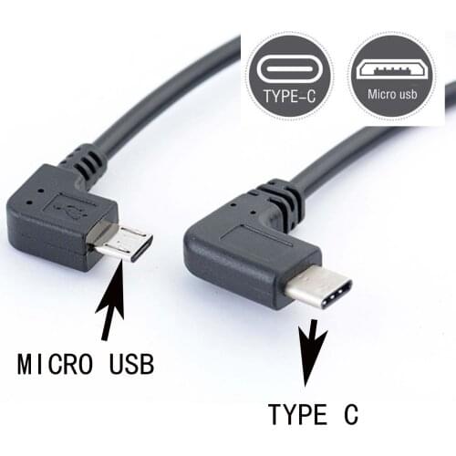 90 angle Type C (USB-C) to Micro USB Sync Charge OTG CHARGER data Cable Adapter