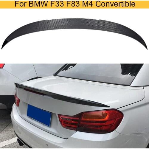 Car Rear Trunk Wing Spoiler for BMW 4 Series F33 F83 M4 Convertible 2014 - 2019 Rear Trunk Boot Lip Wing Spoiler Carbon Fiber